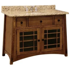 Amish 49" Hatfield Mission Single Bathroom Vanity Cabinet