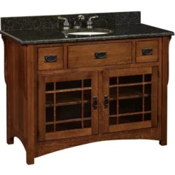 Amish 49" Henderson Mission Single Bathroom Vanity Cabinet
