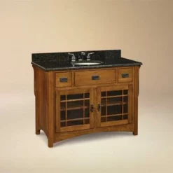 Amish 49" Henderson Mission Single Bathroom Vanity Cabinet -Home Decoration Sales 2024 pid 12280 Amish Furniture Living Room Furniture Solid Wood 49 Caledonia Lavatory With Drawers And Doors 230