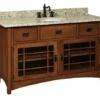 Amish 60" Henderson Mission Single Bathroom Vanity Cabinet
