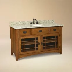 Amish 60" Henderson Mission Single Bathroom Vanity Cabinet -Home Decoration Sales 2024 pid 12281 Amish Furniture Living Room Furniture Solid Wood 60 Caledonia Lavatory With Drawers And Doors 240