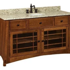 Amish Hatfield Mission 60" Single Bathroom Vanity Cabinet