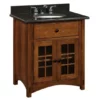 Amish Bathroom Vanity Solid Wood - 33" Norfolk Mission Sink Console