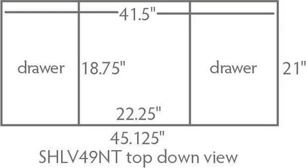 Amish 49" Norfolk Mission Single Bathroom American Vanity Cabinet 6 Amish 49" Norfolk Mission Single Bathroom American Vanity Cabinet - Image 6
