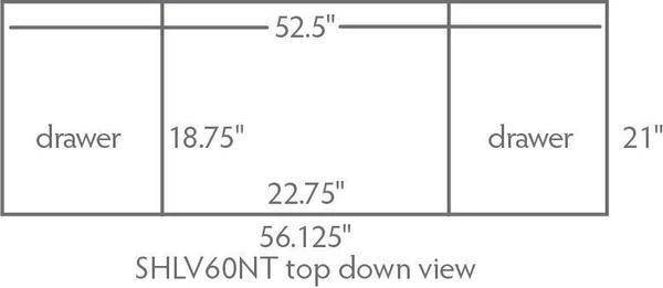 Amish 60" Norfolk Mission Single Bathroom Vanity Cabinet 4 Amish 60" Norfolk Mission Single Bathroom Vanity Cabinet - Image 4