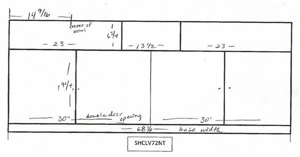 Amish 72" Norfolk Mission Vanity Cabinet 3 Amish 72" Norfolk Mission Vanity Cabinet - Image 3