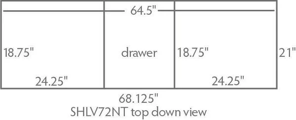 Amish 72" Norfolk Mission Vanity Cabinet 4 Amish 72" Norfolk Mission Vanity Cabinet - Image 4