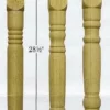 Unfinished Wood Turned Dining Table Leg Medium Size