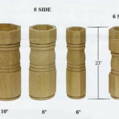 Unfinished Dining Room Pedestal Table Column 23"