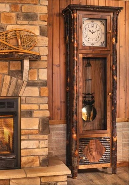Amish Rustic Old Country Grandfather Clock With Pendulum 2 Amish Rustic Old Country Grandfather Clock With Pendulum - Image 2