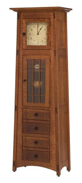Amish Mission Clock Cabinet 7 Amish Mission Clock Cabinet - Image 7