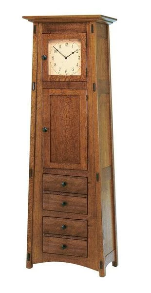Amish Mission Clock Cabinet 8 Amish Mission Clock Cabinet - Image 8