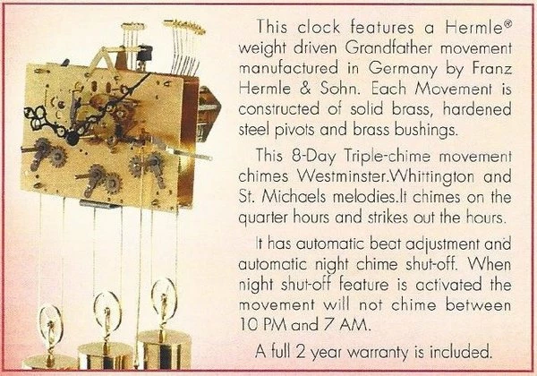 The Orleans Grandfather Clock With Auto Night Silencer 4 The Orleans Grandfather Clock With Auto Night Silencer - Image 4