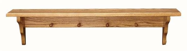 Amish Oak Wood Plain Shelf 3 Amish Oak Wood Plain Shelf - Image 3