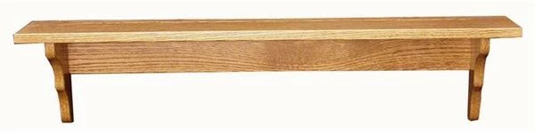 Amish Oak Wood Plain Shelf 1 Amish Oak Wood Plain Shelf