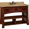 Amish 49" Marquette Mission Single Bathroom Vanity Cabinet With Inlays