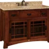 Amish 49" Portland Single Bathroom Vanity Cabinet With Inlays