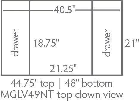 Amish 49" Portland Single Bathroom Vanity Cabinet With Inlays 10 Amish 49" Portland Single Bathroom Vanity Cabinet With Inlays - Image 10