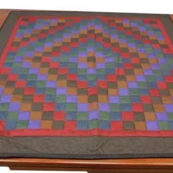 American Made Quilted Amish Colors Trip Around The World Wall Hanging