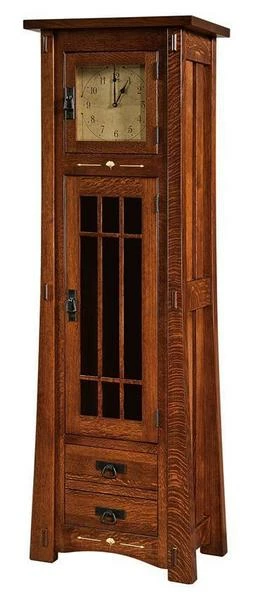 Amish Morro Clock Cabinet 1 Amish Morro Clock Cabinet