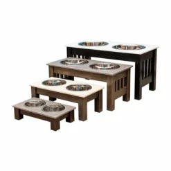 Amish Double Bowl Dog Diner - Quick Ship -Home Decoration Sales 2024 pid 55349 Amish Double Bowl Dog Diner 190