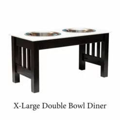Amish Double Bowl Dog Diner - Quick Ship -Home Decoration Sales 2024 pid 55349 Amish Double Bowl Dog Diner 200