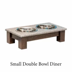 Amish Double Bowl Dog Diner - Quick Ship -Home Decoration Sales 2024 pid 55349 Amish Double Bowl Dog Diner 230