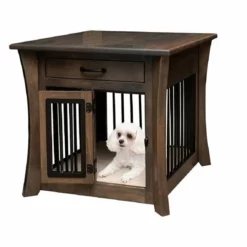 Amish Caledonia Dog Crate End Table