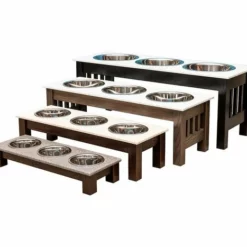 Amish Triple Bowl Dog Bowl Diner