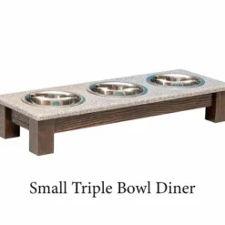 Amish Triple Bowl Dog Bowl Diner -Home Decoration Sales 2024 pid 55659 Amish Triple Bowl Dog Bowl Diner 140