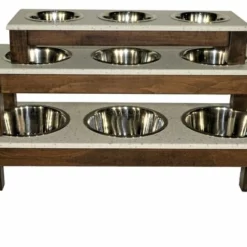 Amish Triple Bowl Dog Bowl Diner -Home Decoration Sales 2024 pid 55659 Amish Triple Bowl Dog Bowl Diner 170