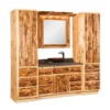 Amish Rustic Log Bathroom Vanity Set