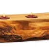 Rustic Log Candle Holder