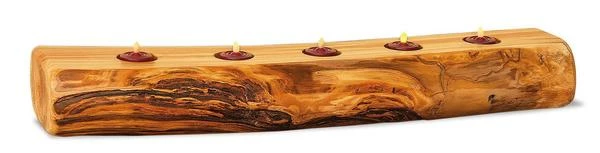 Rustic Log Candle Holder 1 Rustic Log Candle Holder