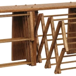Amish Oak Wood Double Wall Drying Rack