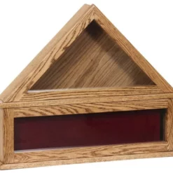 Amish Solid Wood Flag Display Case