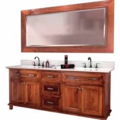 Amish Boonvillian 72" Bathroom Vanity Without Top -Home Decoration Sales 2024 pid 63106 Amish 3 Drawer 4 Door Bathroom Vanity 40
