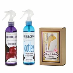 Heirloom Essentials Two-Step Furniture Cleaner And Polish Combo With Towels