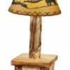 Amish Log Cordless Table Light