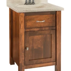 Amish Lehigh 25" Single Bowl Bathroom Vanity Without Top - Quick Ship