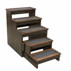 Amish Made Pet Steps With Retractable 5" Risers