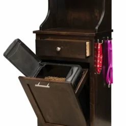 Amish Multi-Purpose Pet Food Cabinet With Tilt Out