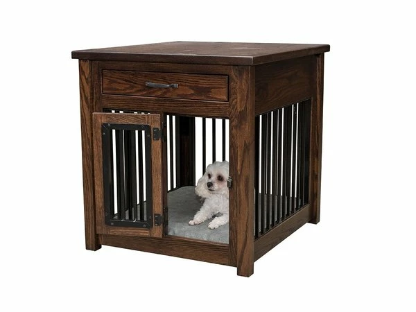 Amish Macy Pet End Table With Door And Top Drawer 1 Amish Macy Pet End Table With Door And Top Drawer