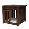 Amish Macy Pet End Table With Wooden Slats And Door
