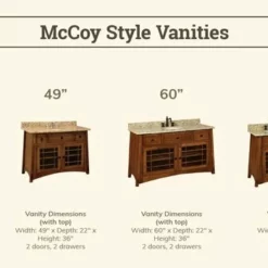 Custom Amish Mission Bathroom Vanity 33" - 72" -Home Decoration Sales 2024 pid 66084 Create Your Own Amish Mission Bathroom Vanity 33 72 40