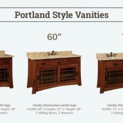 Custom Amish Mission Bathroom Vanity 33" - 72" -Home Decoration Sales 2024 pid 66084 Create Your Own Amish Mission Bathroom Vanity 33 72 50