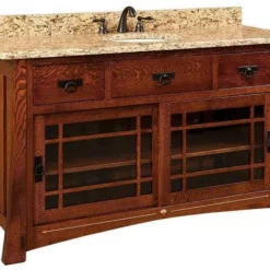 Custom Amish Mission Bathroom Vanity 33" - 72" -Home Decoration Sales 2024 pid 66084 Create Your Own Amish Mission Bathroom Vanity 33 72 90