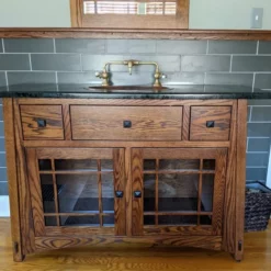 Custom Amish Mission Bathroom Vanity 33" - 72" -Home Decoration Sales 2024 pid 66084 Custom Amish Mission Bathroom Vanity 33 72 120