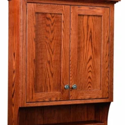 Amish Bathroom Wall Cabinet With 2 Adjustable Shelves