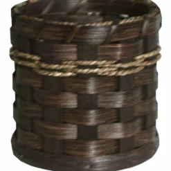 Hand Woven Natural Reed Utensil Holder Basket